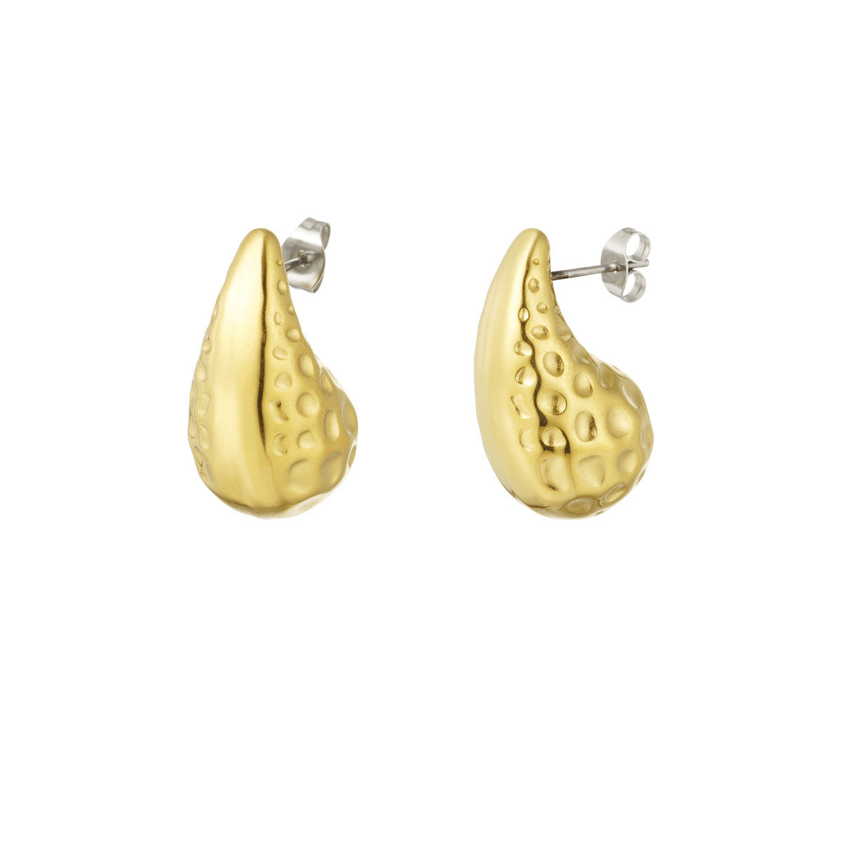 Brinco Chunky Drop em aço inoxidável com design volumoso
