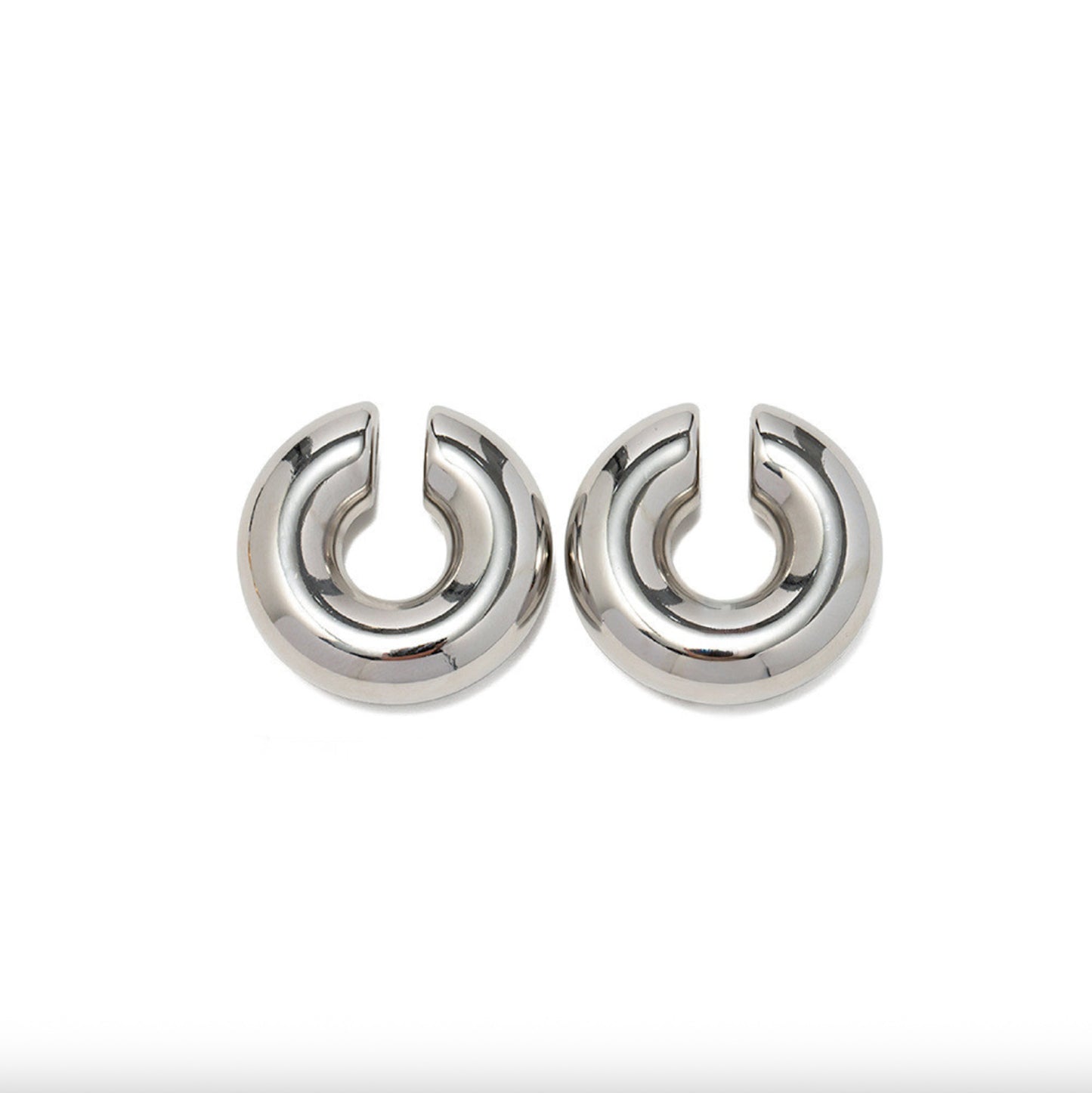 Earcuff Eos em aço inoxidável prateado – Kaya and Olivia