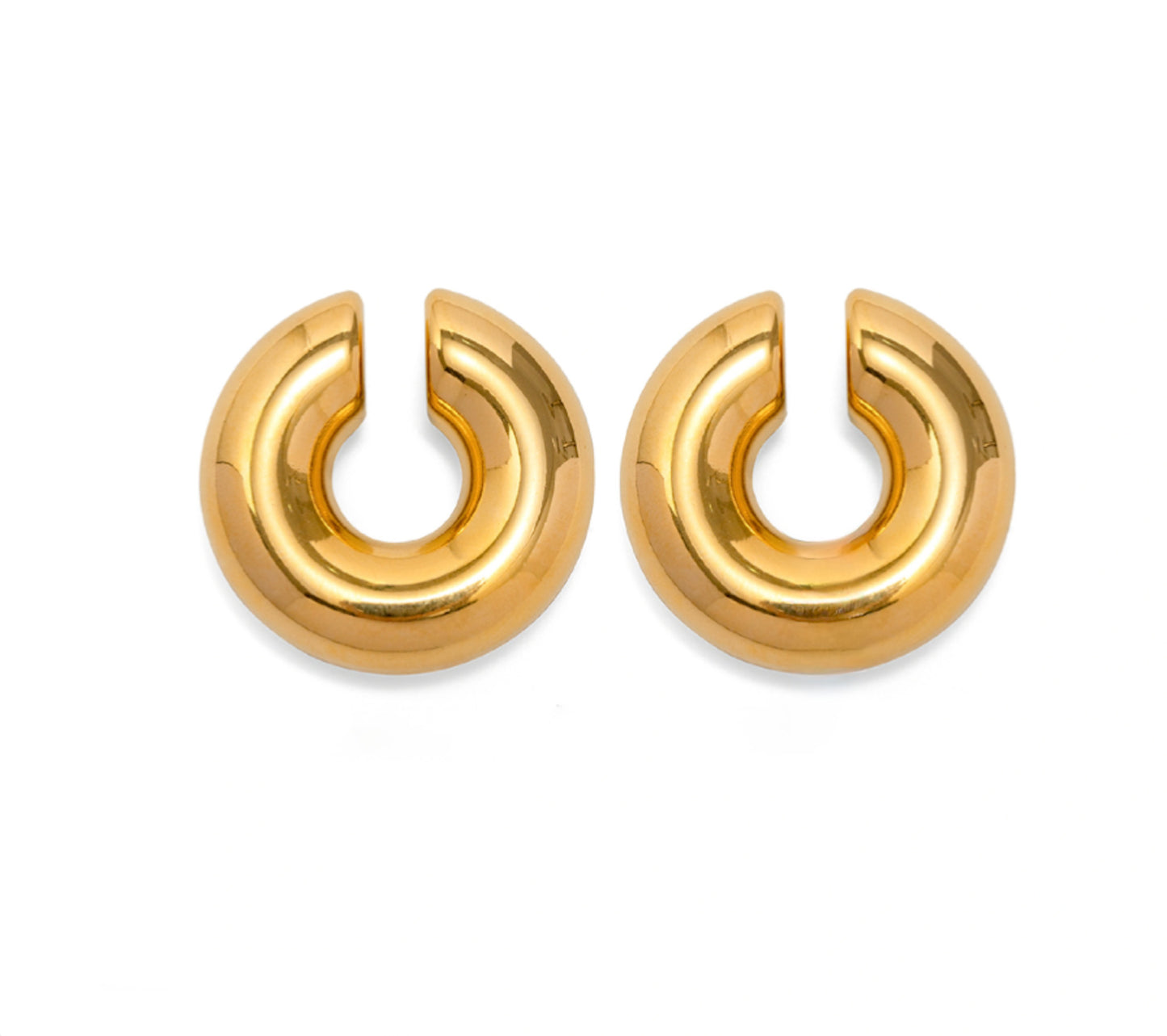 Earcuff Eos em aço inoxidável dourado – Kaya and Olivia