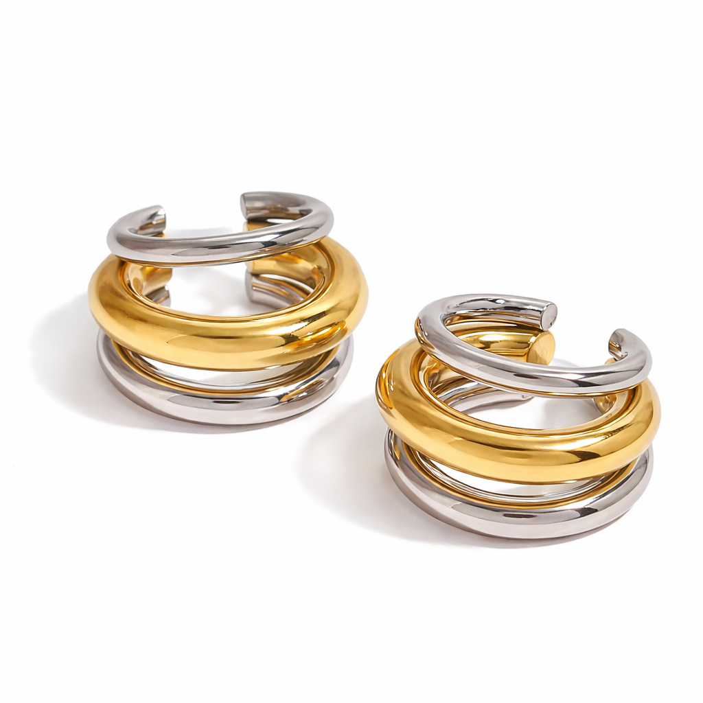 Helix — Ear Cuff em Camadas - Kaya&Olivia