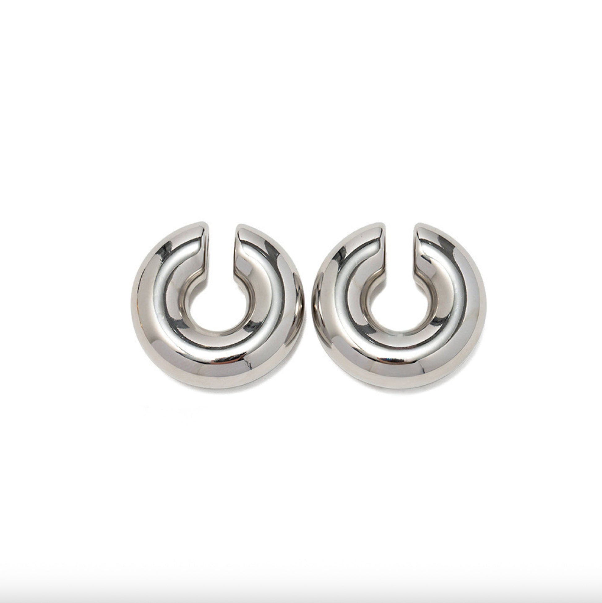 Earcuff Eos em aço inoxidável prateado – Kaya and Olivia
