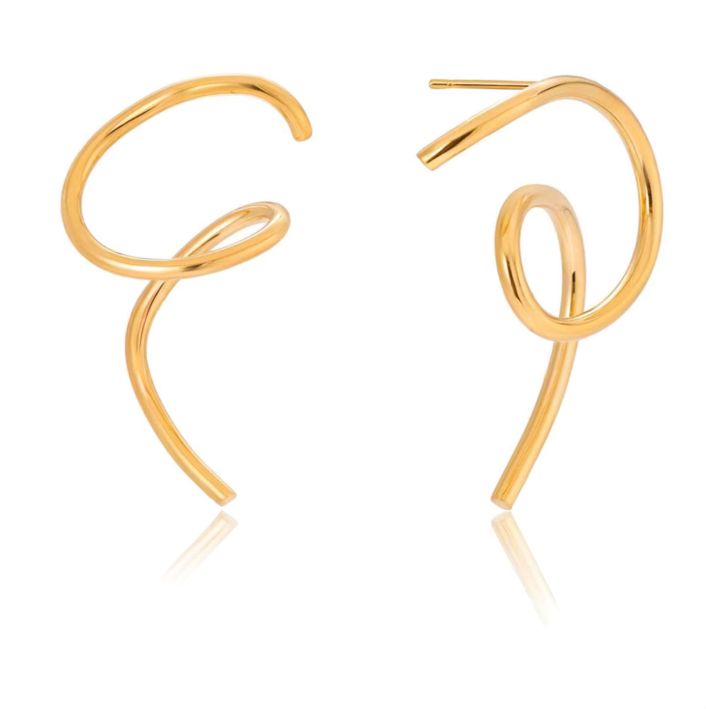 ELLA FLOW earrings by Kaya & Olivia — organic sculptural drop, fluid contemporary design