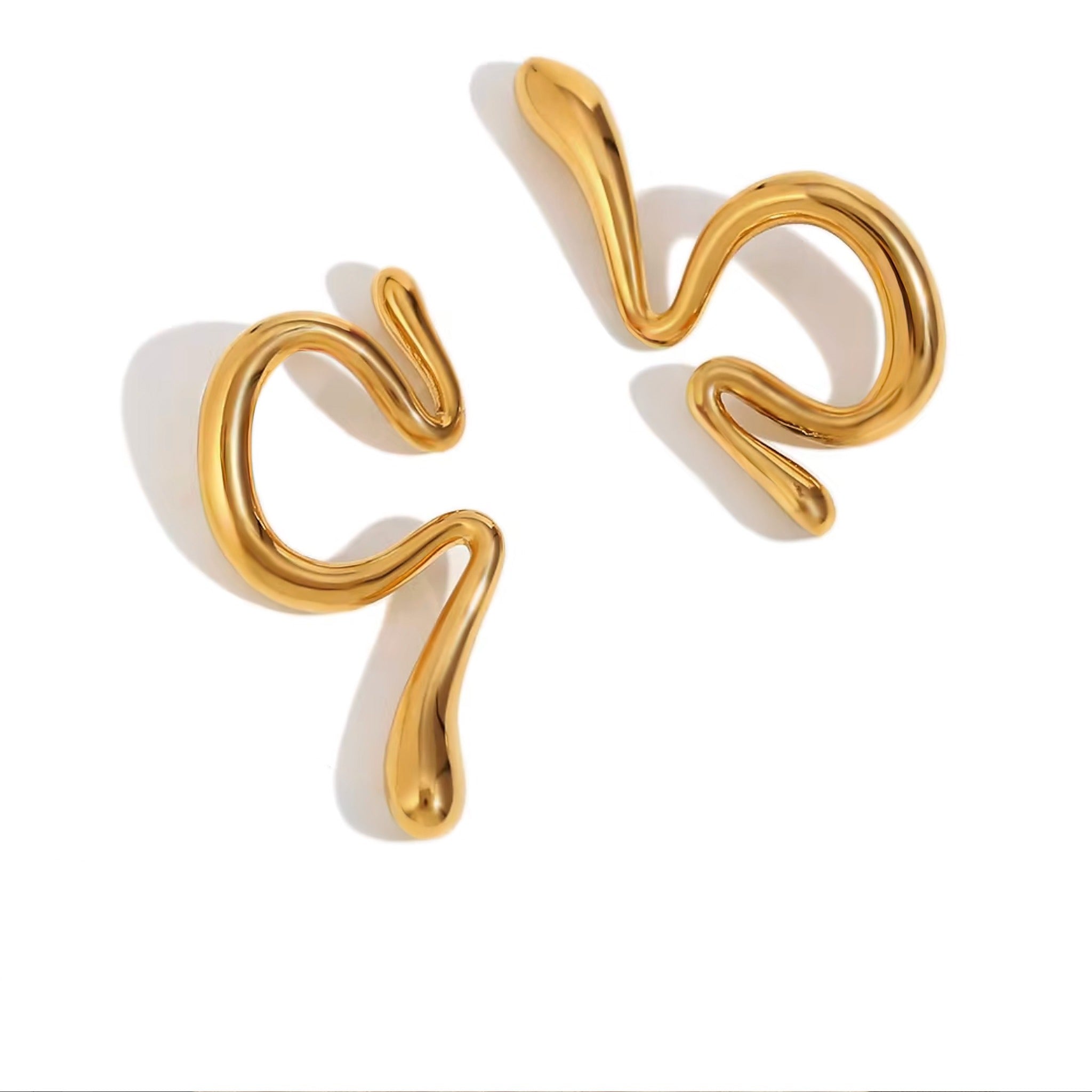 Glyph earcuff by Kaya & Olivia — bold graphic design, hypoallergenic, water-resistant