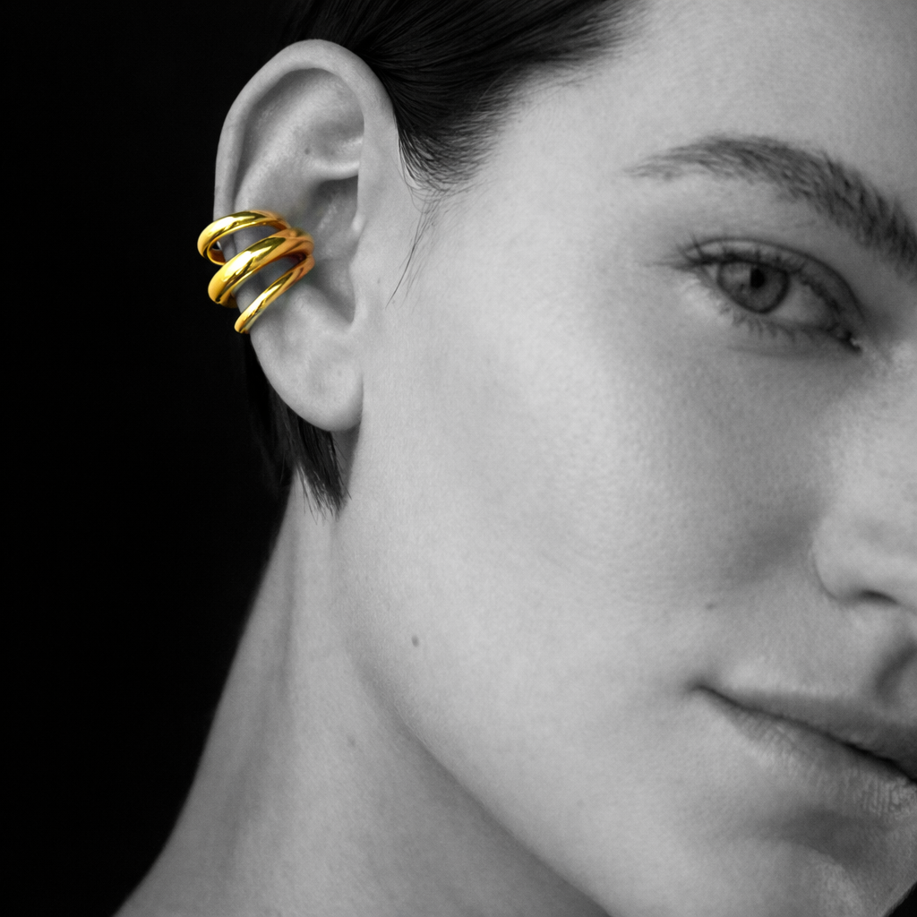 Helix — Ear Cuff em Camadas - Kaya&Olivia