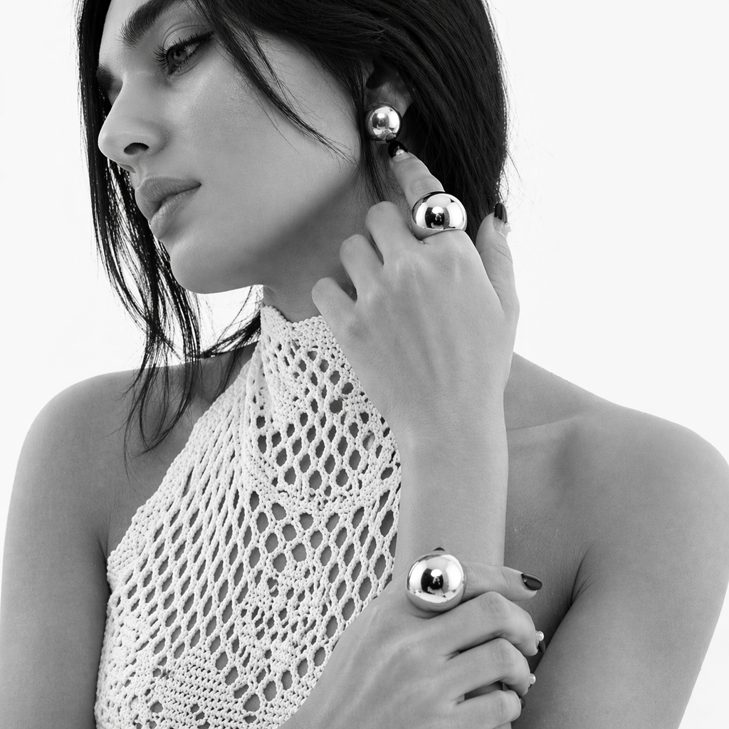 Le Dome ring by Kaya & Olivia — bold dome-shaped statement ring, sculptural design