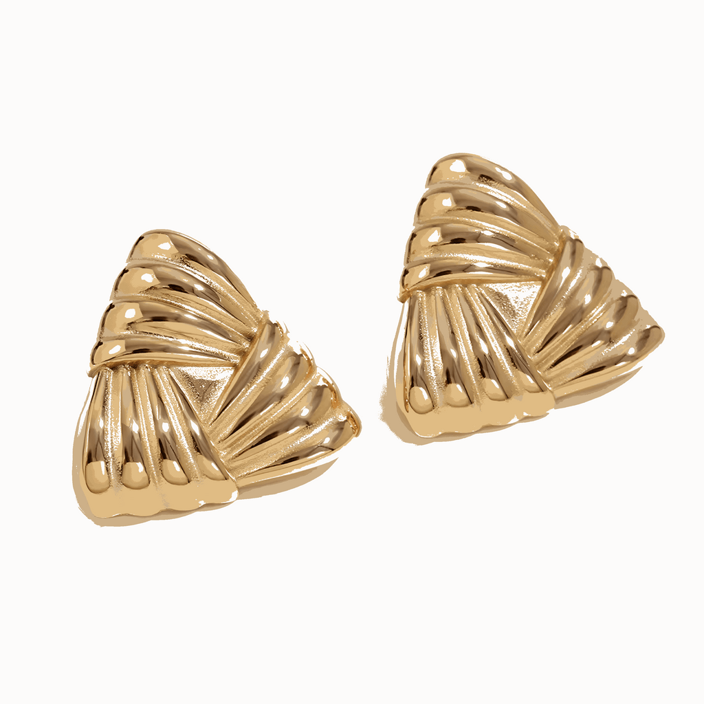 Stella earrings by Kaya & Olivia — bold geometric design, contemporary sculpture