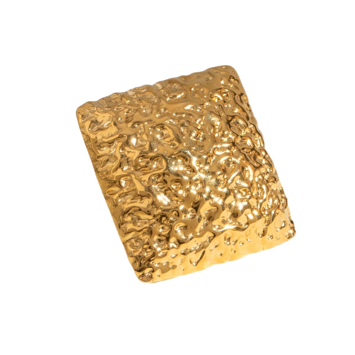 Orum ring by Kaya & Olivia — gold-plated, oversized textured sculptural statement ring