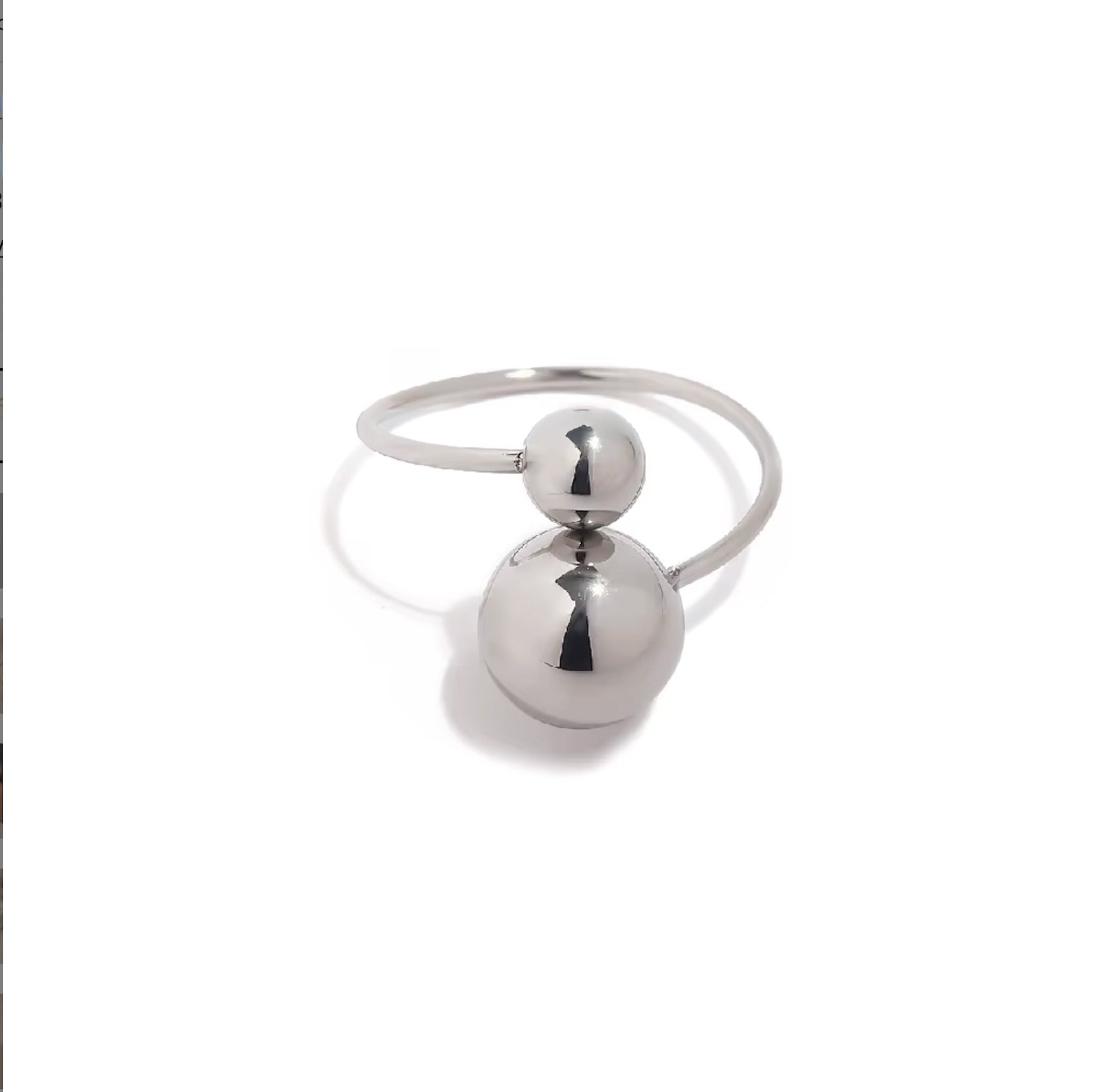 SAGA ring by Kaya & Olivia — silver, sculptural minimalist form, contemporary