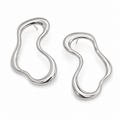 Unda earrings by Kaya & Olivia — silver, undulating wave form earrings