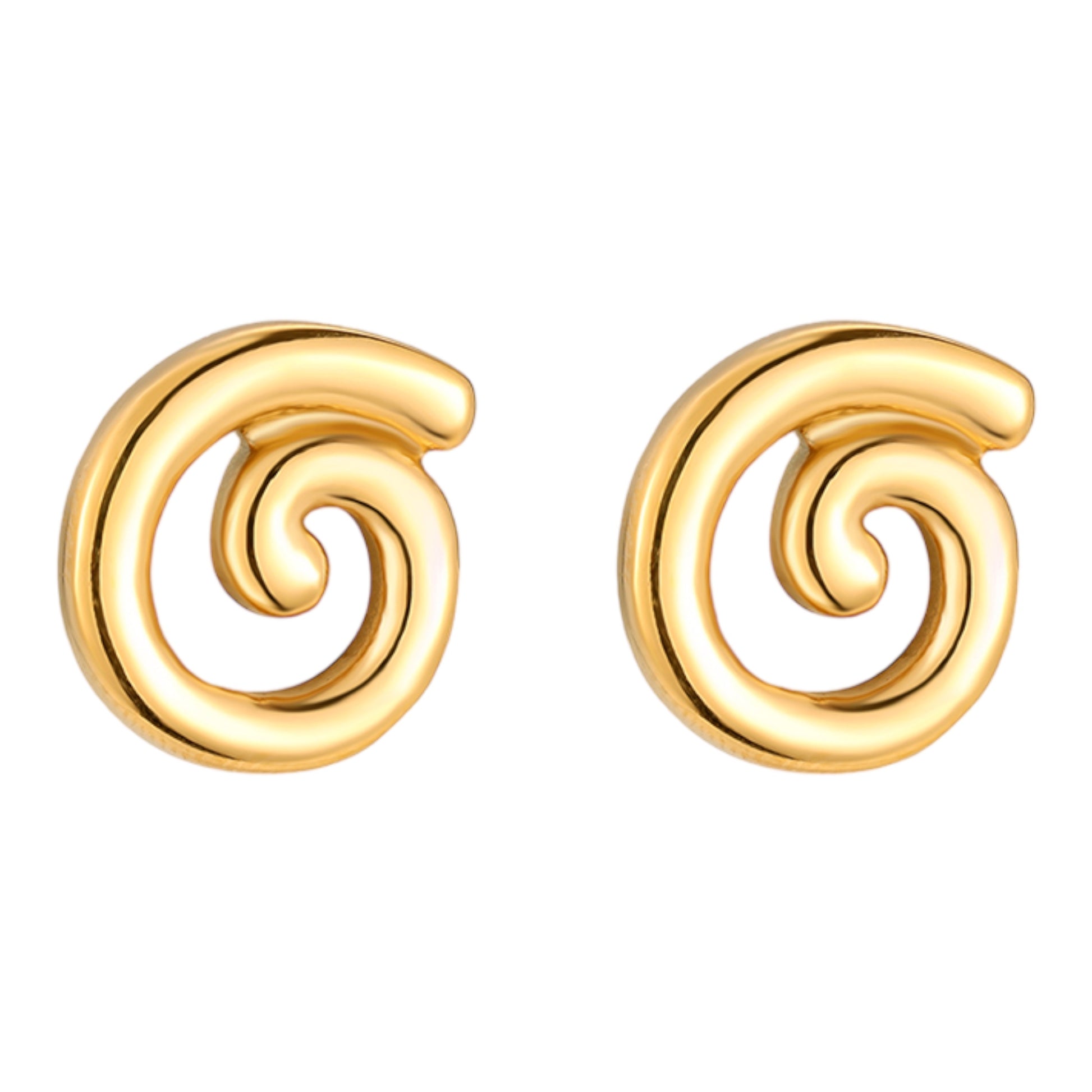 Brincos luxo atemporal em aço inoxidável com design espiral elegante