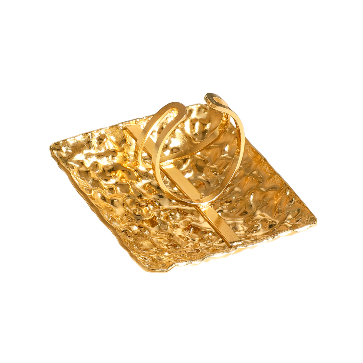 Orum ring by Kaya & Olivia — square geometric form, bold and contemporary