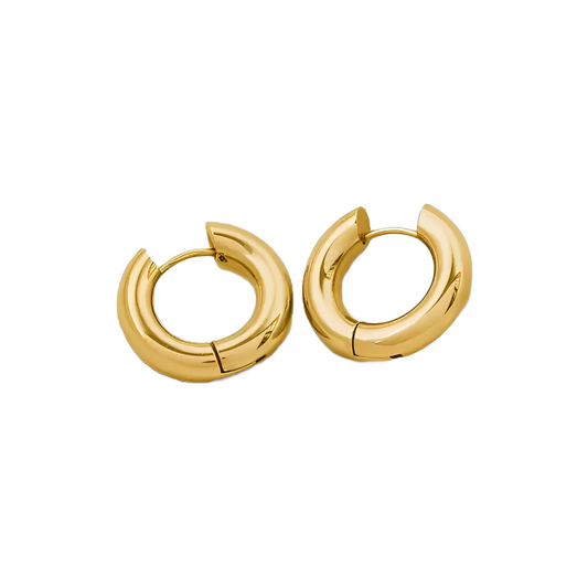 Brincos Baby Hoop em aço inoxidável com design clássico de 20mm