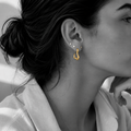Marais earrings by Kaya & Olivia — black and white lifestyle, sculptural organic design