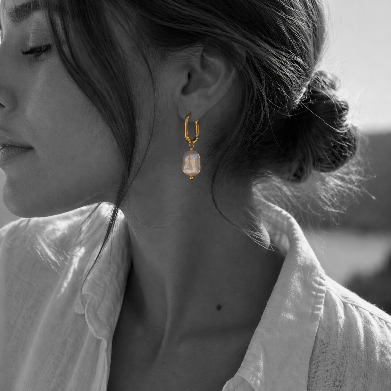 Nerissa Pearl Hoops - Kaya&Olivia