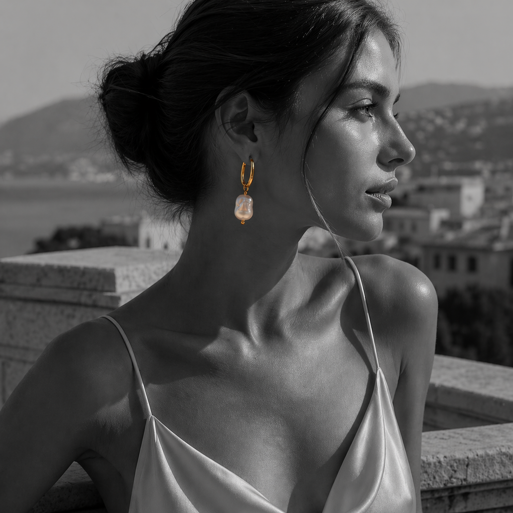 Nerissa Pearl Hoops - Kaya&Olivia
