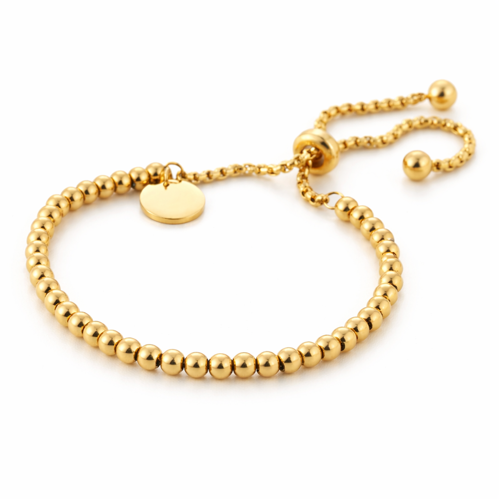 Orén bracelet by Kaya & Olivia — gold-plated minimal beaded bracelet, elegant