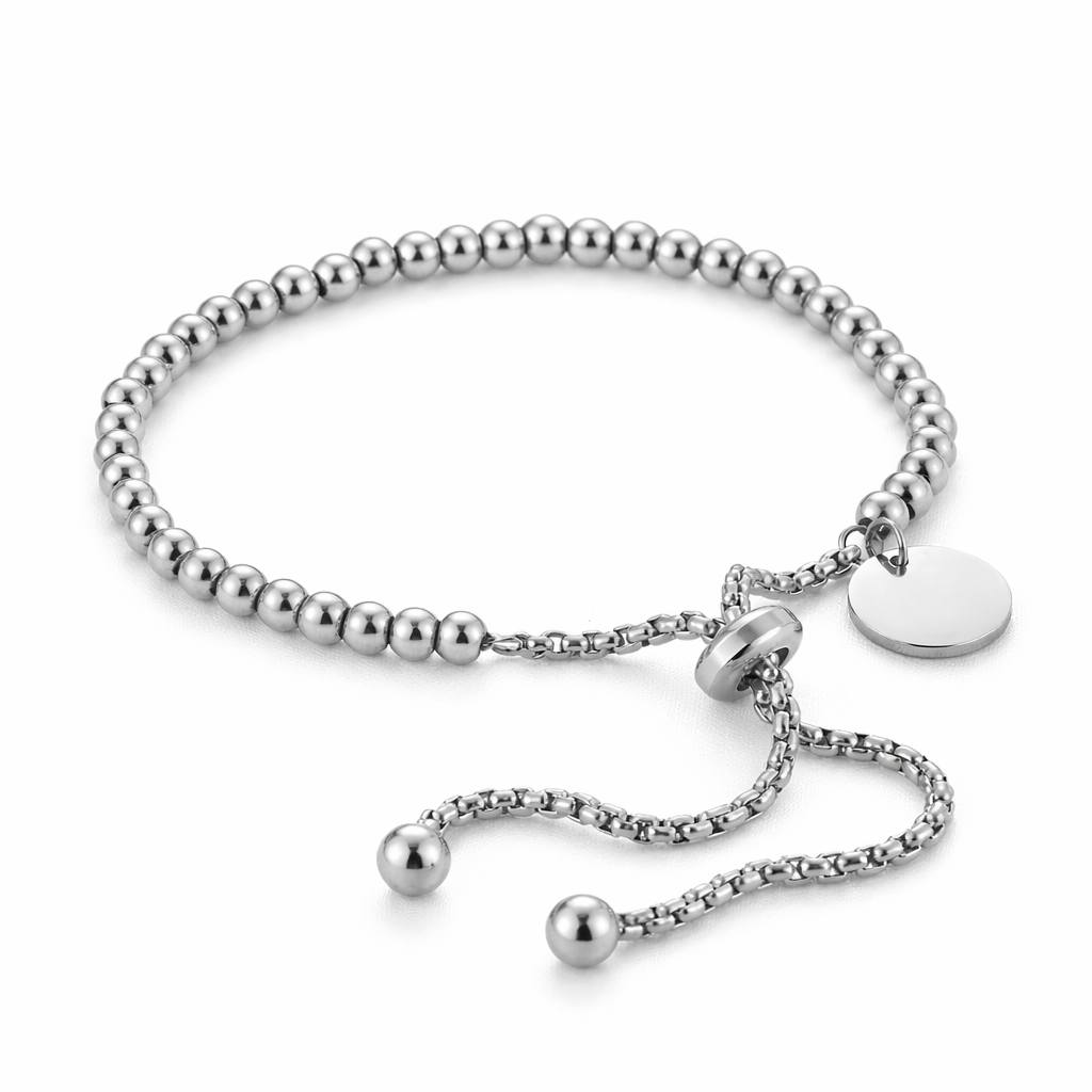 Orén bracelet by Kaya & Olivia — silver, minimal beaded bracelet, refined and delicate