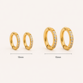 Thessa earcuff by Kaya & Olivia — size comparison, sculptural open hoop earcuff